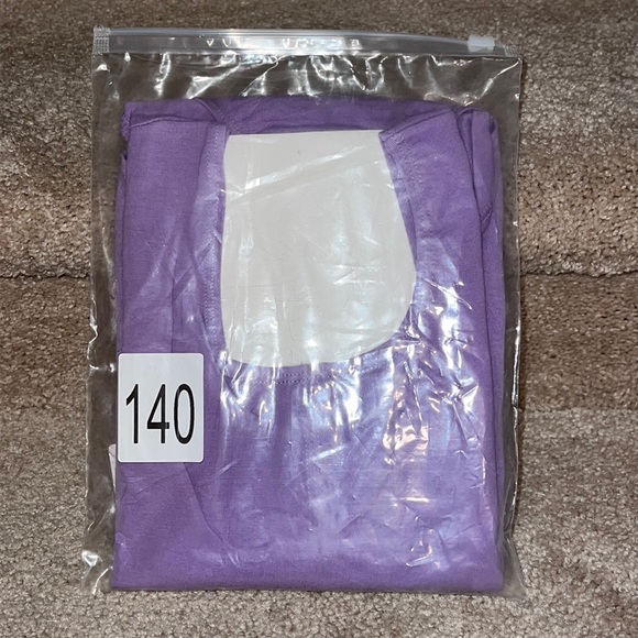 Long Sleeve Ballet Dance Leotard w Classic Bow Knot Design Purple Size: 140, 7/8 - Picture 2 of 7